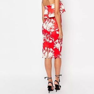 ASOS Floral Ruffle Scuba Dress